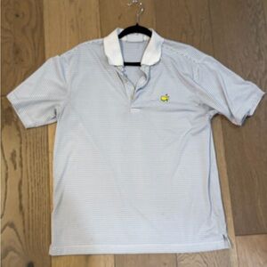 Masters Augusta National Performance Polo Shirt Green Logo Golf Size M